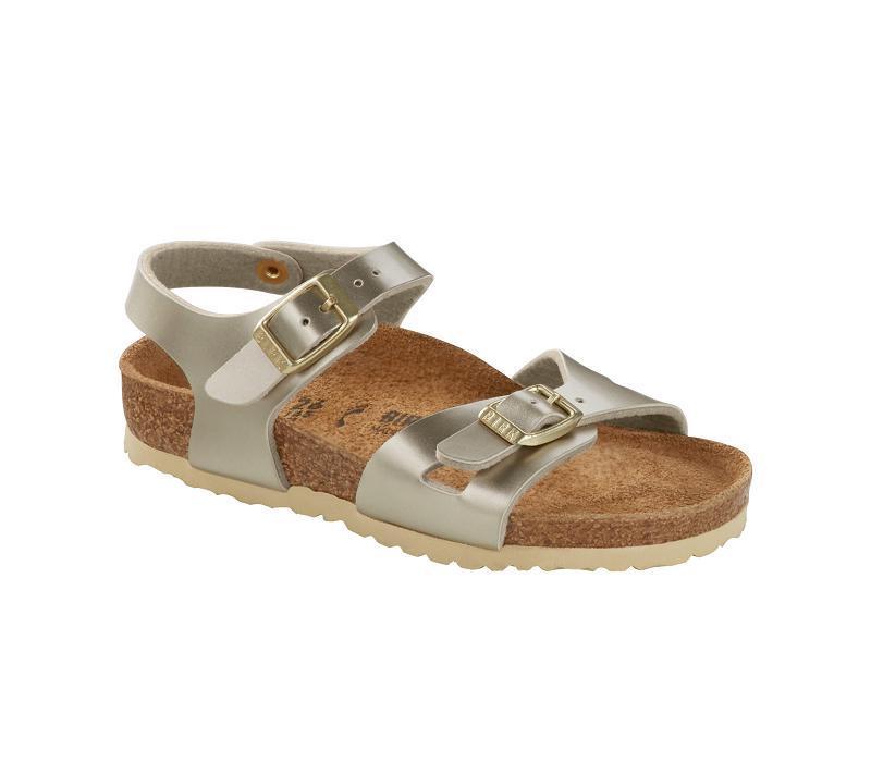 Rio Birkenstock Birko-flor Narrow Detske Zlate | SK 448UZG